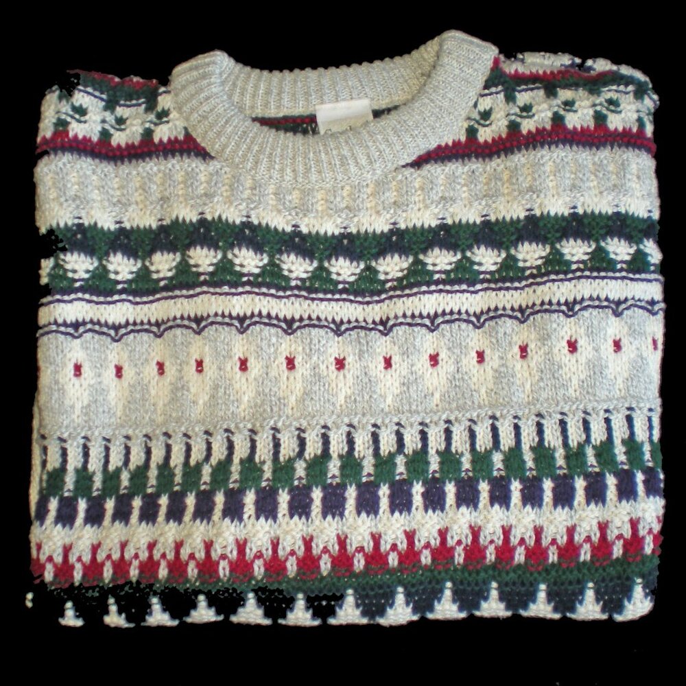 NEW Mens Greatland Sweater Size L Large NWOT Beige Grey Navy Burgundy Red Stripe